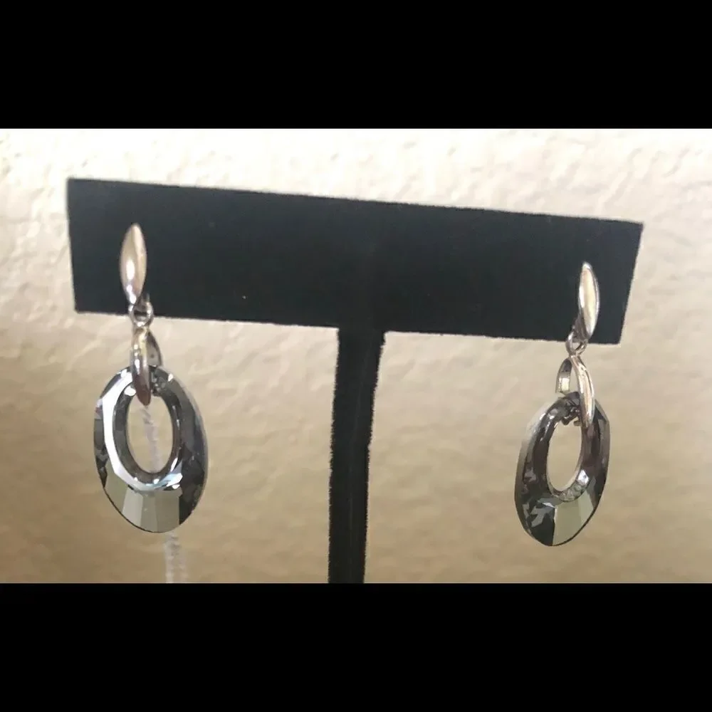 Swarovski Helios earrings silver rhodium plated